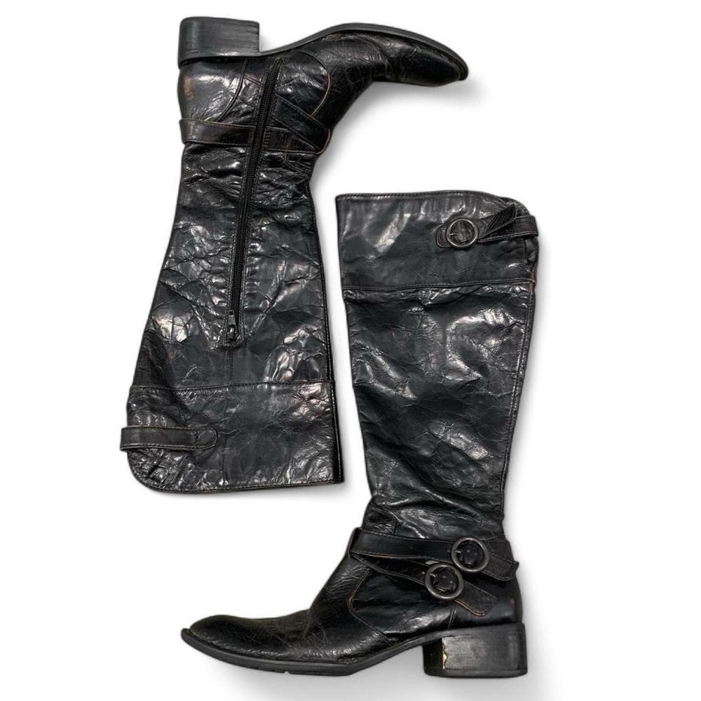 Born Crown Lira Brush-off Leather Tall Riding Boots 7.5